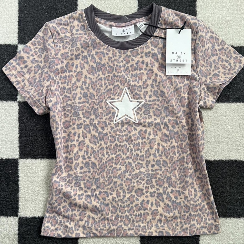 Leopard Print Star Tee